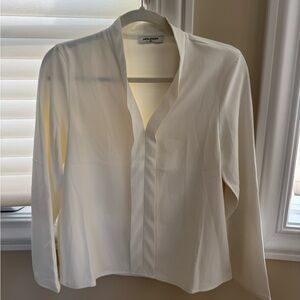 Petite Principle ivory/off-white long-sleeve